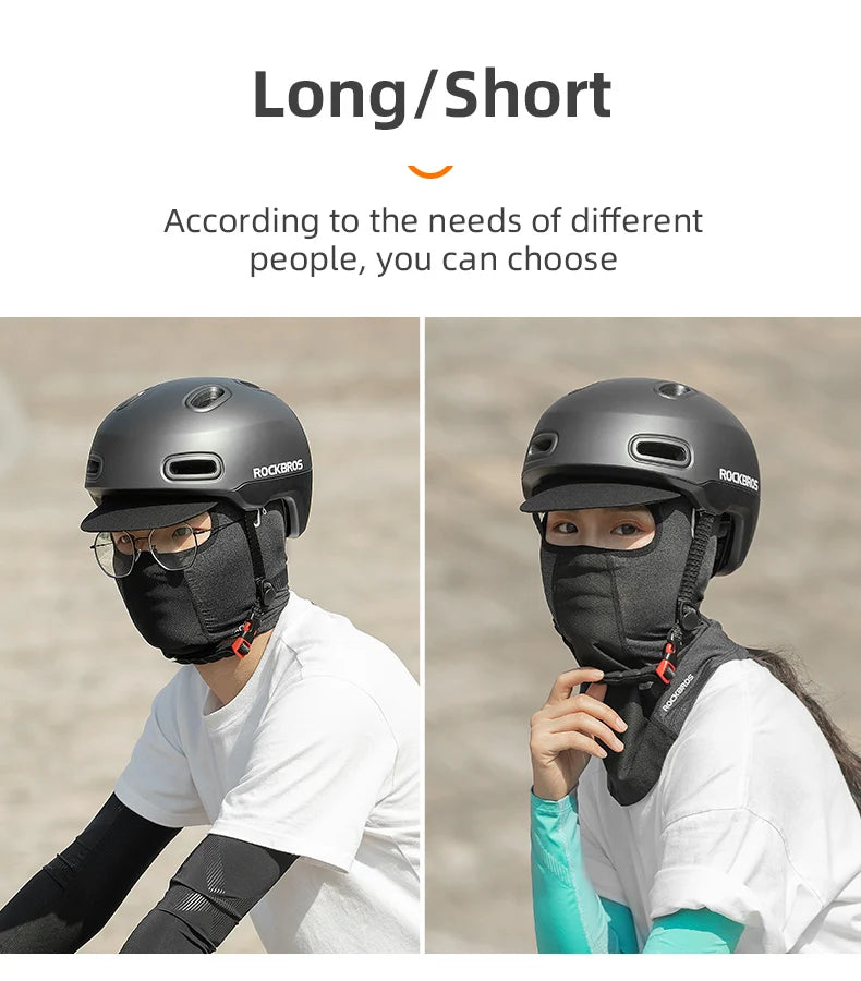 ROCKBROS Bike Mask Full Face Mask Summer Breathable Sun UV Protection Balaclava Glasses Hole Quick-Drying Tactical Balaclava