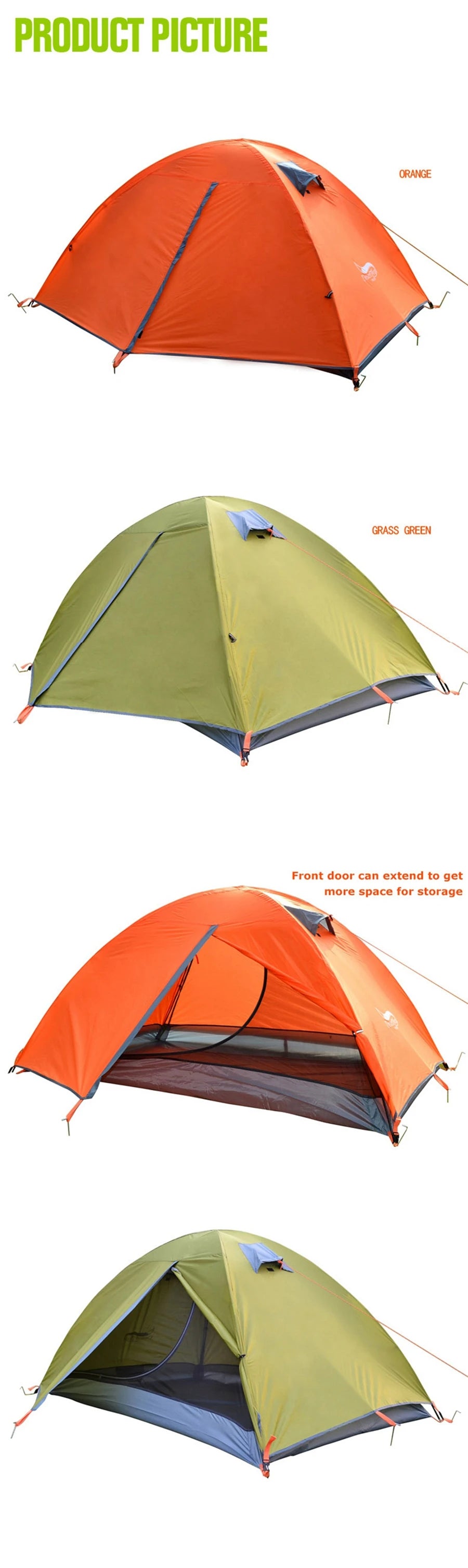 Desert&Fox Backpacking Tent 2 Person Double Layer Camping Tents 4 Seasons Waterproof Breathable Lightweight Portable Travel Tent