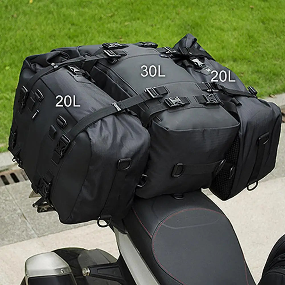 10L 20L 30L Multiple Purposes Motorcycle Tail Pack Backpack Motorbike PVC Waterproof Rear Gear Bag For Rafting Fishing Camping