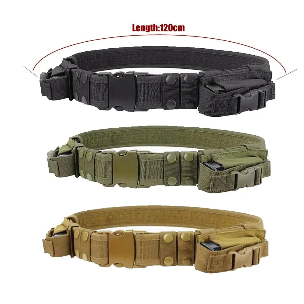 10In1 Tactical Security Duty Belts Multifunctional Gun Holster Flashlight Pouch Sets Utility Kit Belt Police Duty Belt