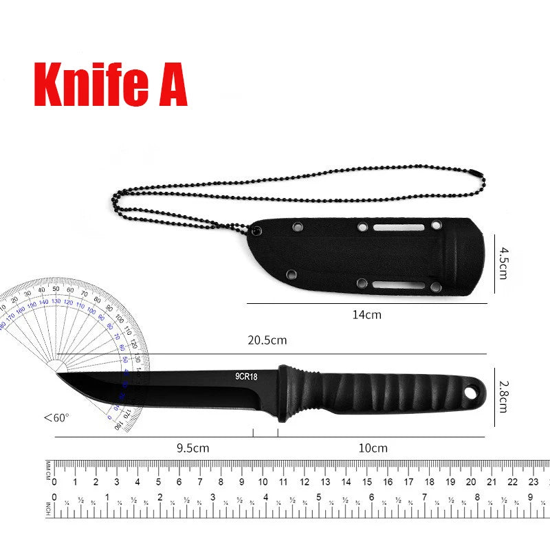 Outdoor pocket knife camping knife camping barbecue small straight knife k sheath survival knife carry portable fruit knife