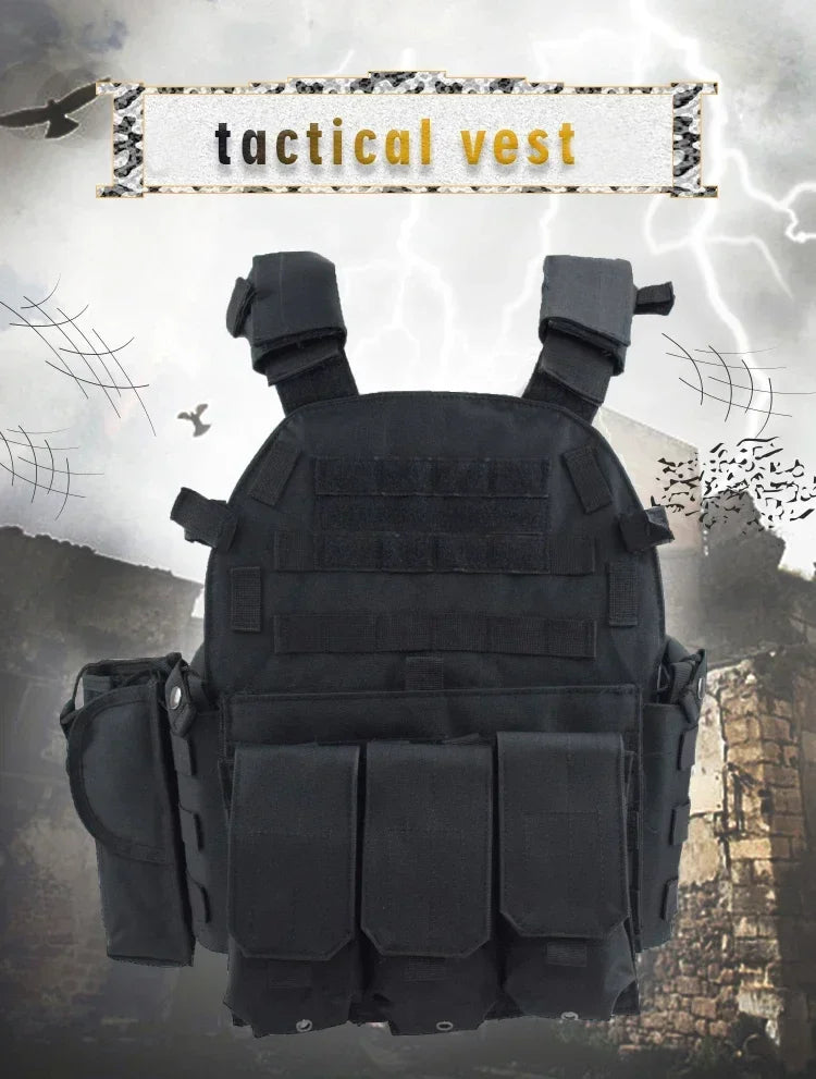 Plate Carrier Tactical Vest Hunting Plate Carrier With Pouch Molle Vest