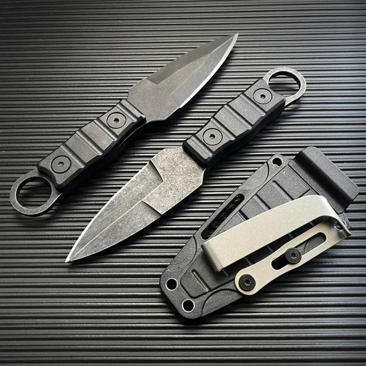 2024 products: Outdoor small straight knife, high hardness survival knife, camping EDC portable,utility knife +K sheath