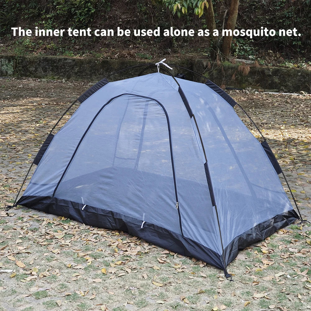 Fireproof Hot Tent 2 Person Waterproof Extend Dome Tent with Stove Jack & Snow Skirt, for Camping Hiking Hunting Winter 4 Season