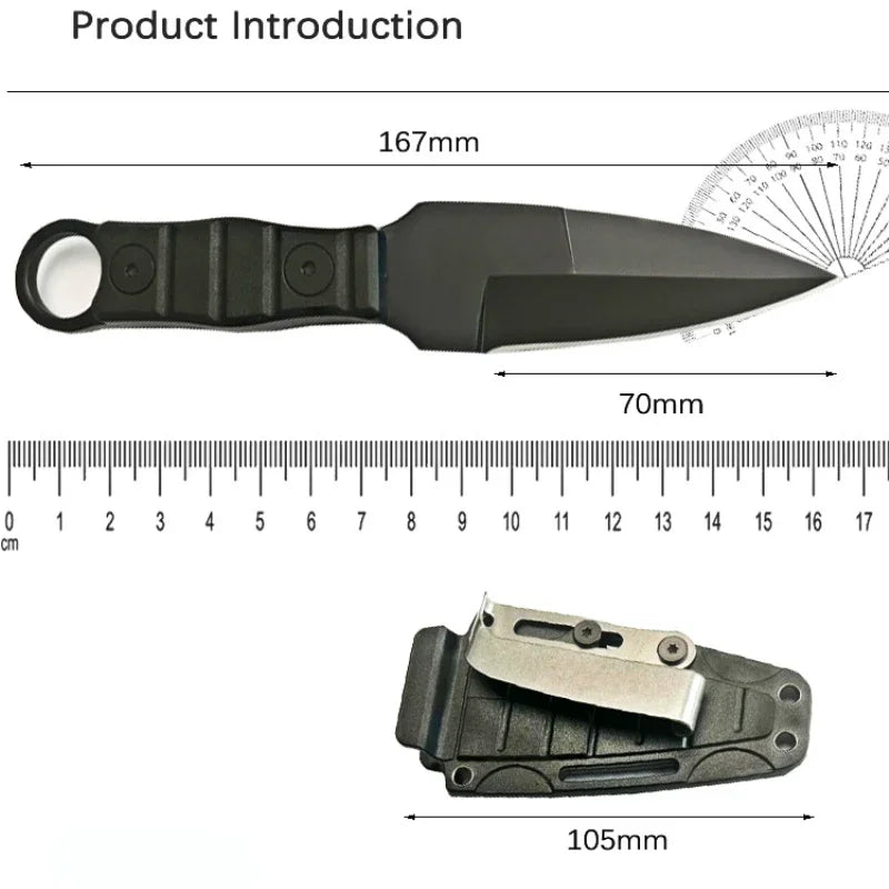 2024 products: Outdoor small straight knife, high hardness survival knife, camping EDC portable,utility knife +K sheath