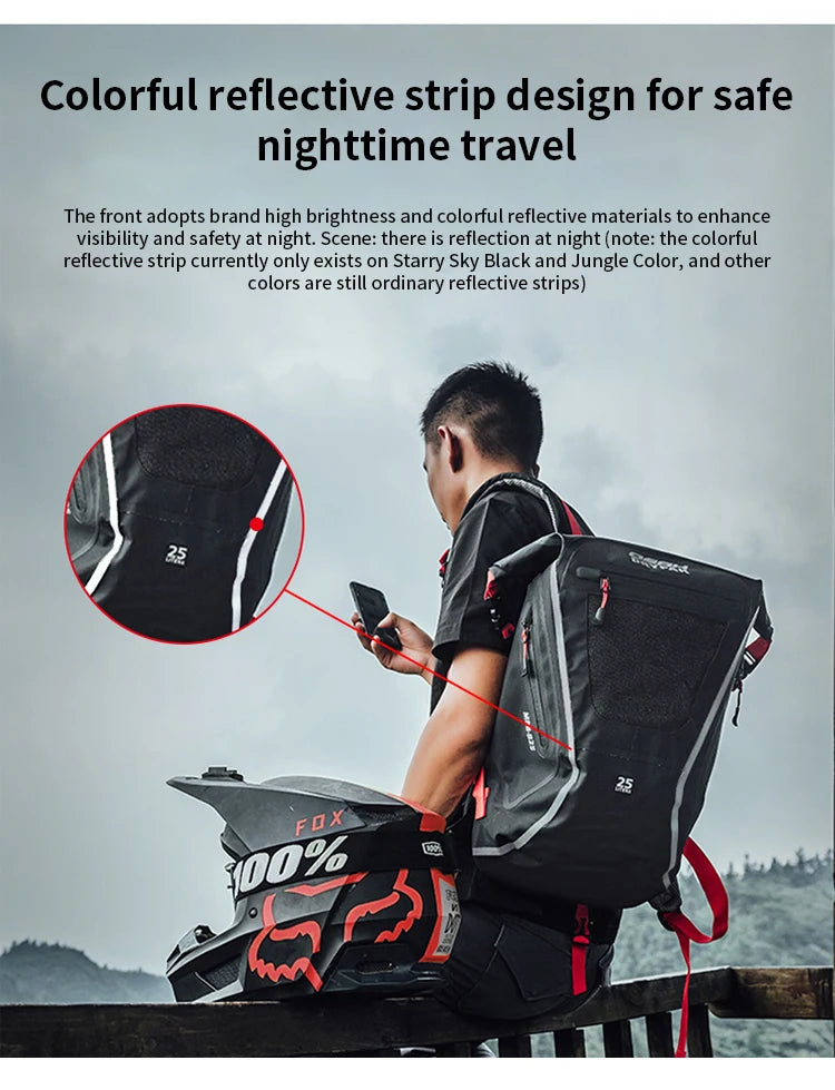 OSAH 25L Motorcycle Cycling Bag Large Capacity Riding Gears Package Waterproof Outdoor Travel Backpack Camping Hiking Pack