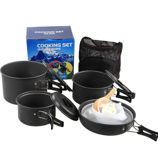 Alloy Camping Cooking Pot Pan Set 3-4 Person DS500 DS508 Cooking Pot Set