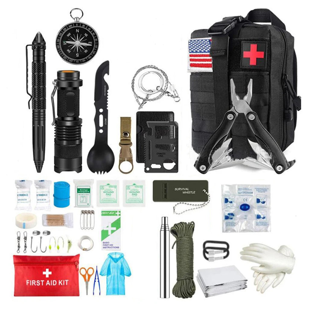 Survival First Aid Kit Molle Pouch Outdoor Gear Emergency Kits Trauma Bag Voor Camping Jacht Ramp Avonturen Survival Kit