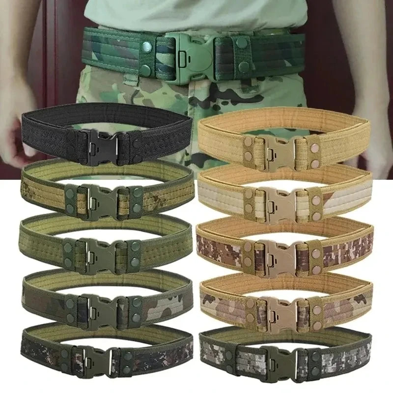 Outdoor Durable Camouflage Tactical Belt For Hunting, Climbing, Hiking, Camping, Cycling Police Security Duty Utility Belt