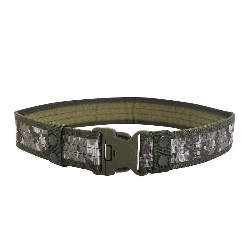 Outdoor Durable Camouflage Tactical Belt For Hunting, Climbing, Hiking, Camping, Cycling Police Security Duty Utility Belt