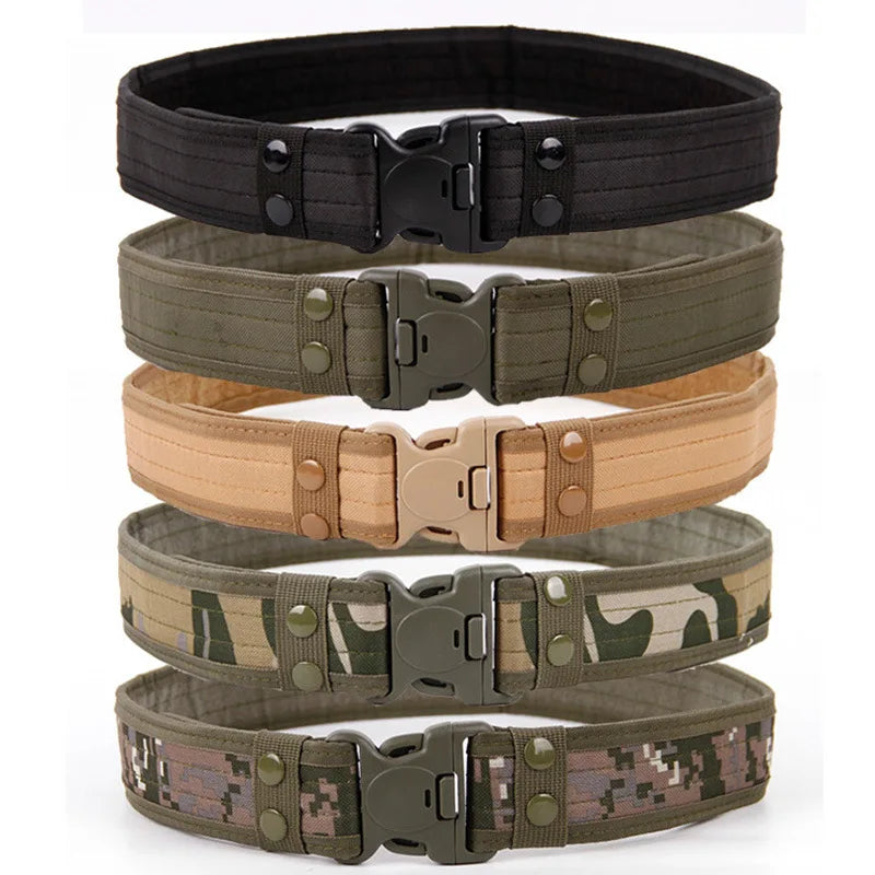 Outdoor Durable Camouflage Tactical Belt For Hunting, Climbing, Hiking, Camping, Cycling Police Security Duty Utility Belt