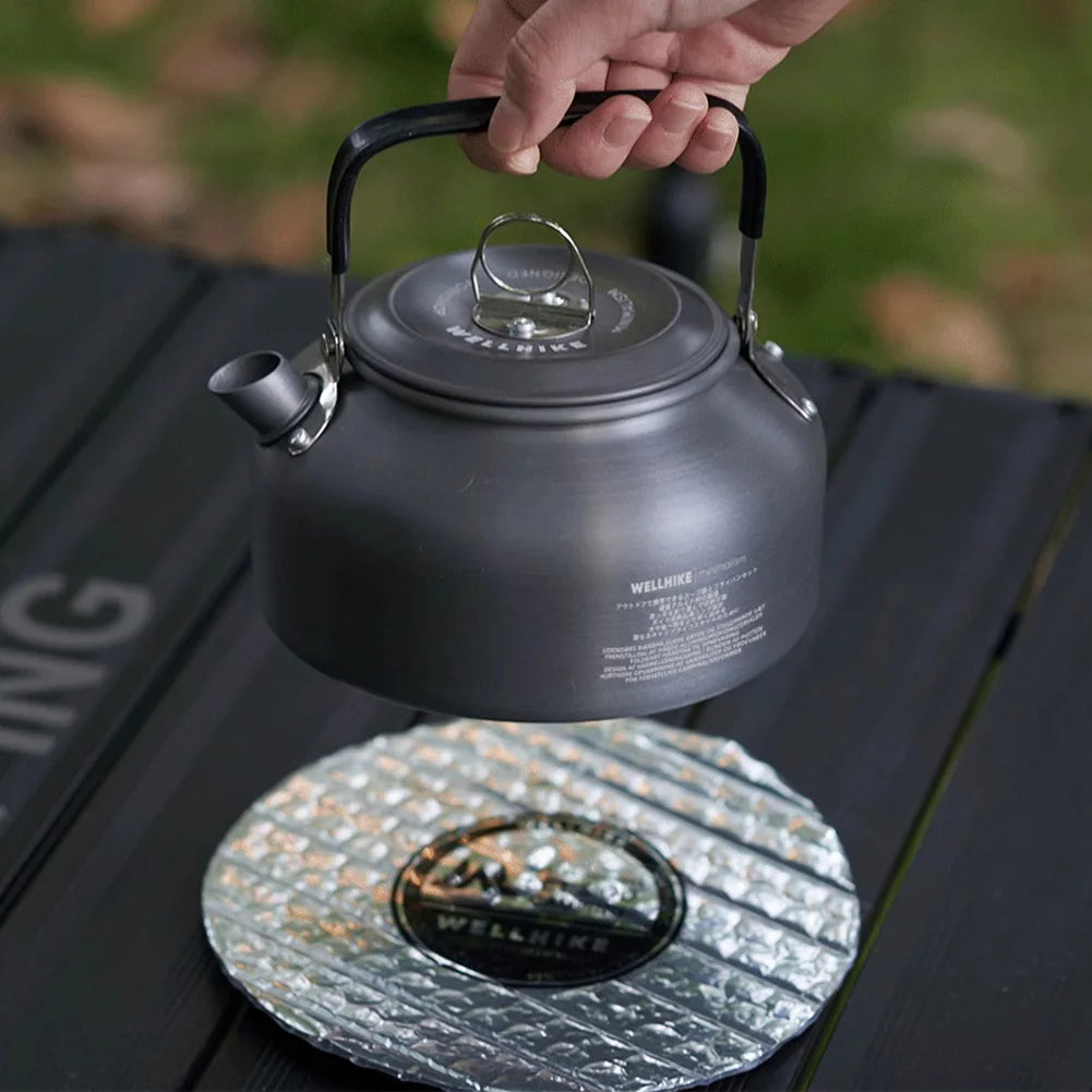 3Pcs/Set Camping Cookware Set Outdoor Pot Cooking Water Kettle Pan Set Portable Cookware Kit Tableware Hiking Picnic Equipment