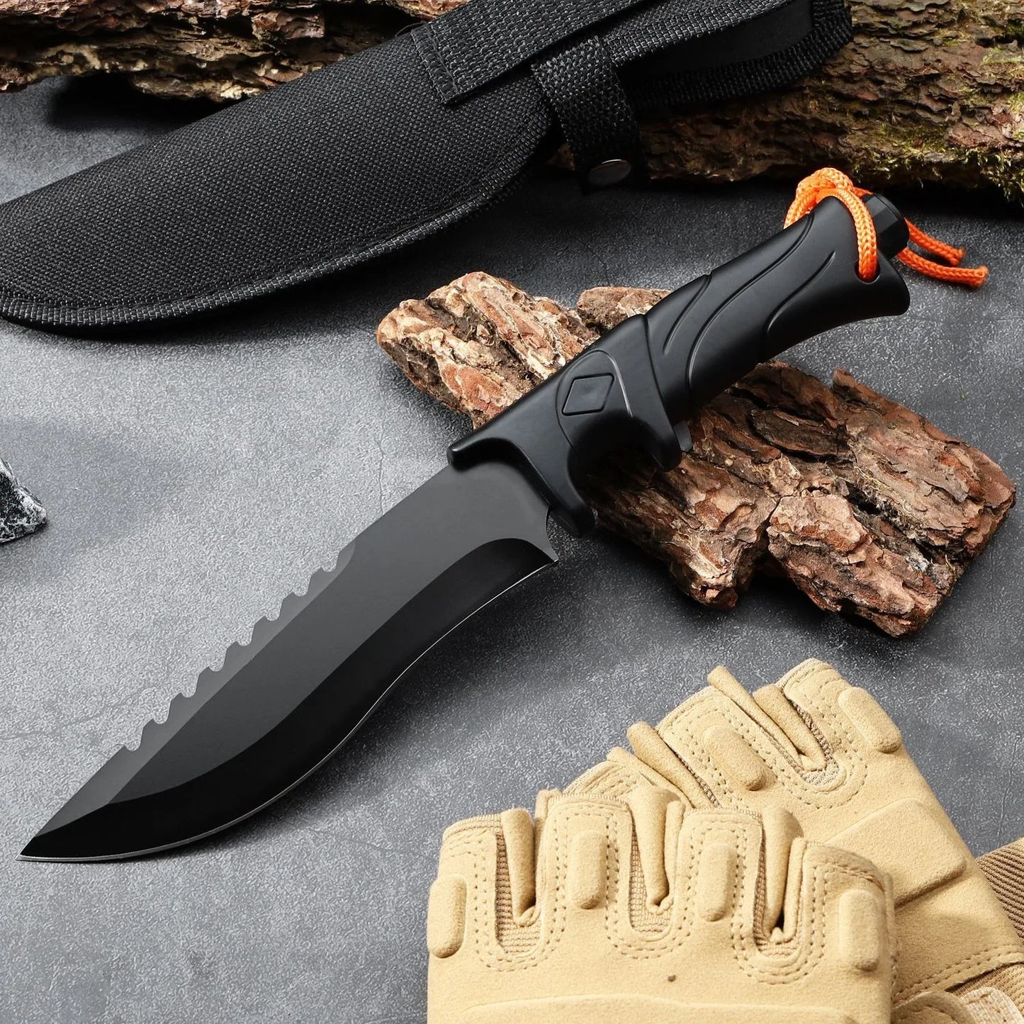 Outdoor Knife Straight Knife Defense Carry Mini Knife Field Portable Meat Eater Knife Camping Fishing Sharp Fruit Knife