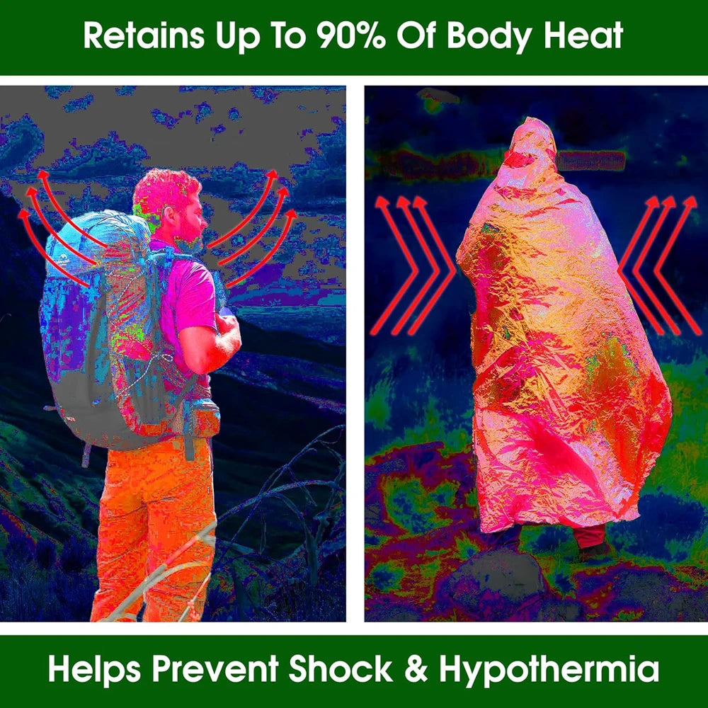 Survival Emergency Mylar Thermal Blanket Foil Space Blanket for NASA Body Warmer Outdoor First Aid Camping Gear Hiking Travel