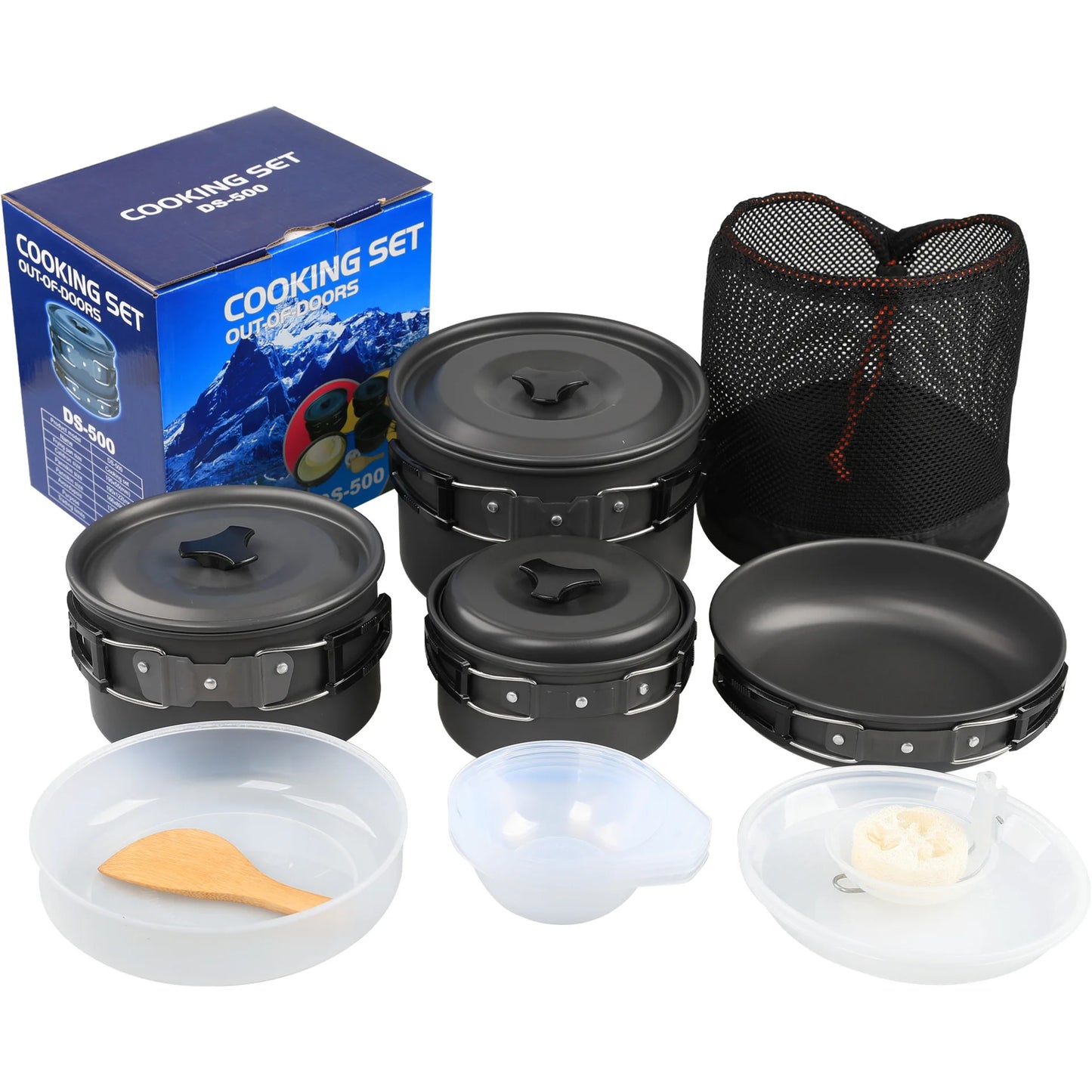 Alloy Camping Cooking Pot Pan Set 3-4 Person DS500 DS508 Cooking Pot Set