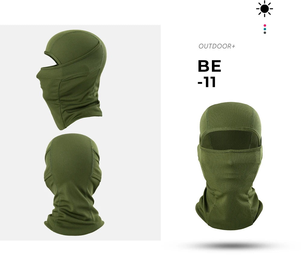 Breathable Balaclava Full Face Mask Summer Outdoor Tactical Hood Cap Hunting Fishing Beanies Helmet Liner Windproof Head Cover