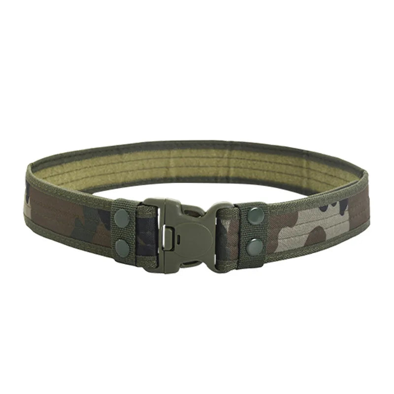 Outdoor Durable Camouflage Tactical Belt For Hunting, Climbing, Hiking, Camping, Cycling Police Security Duty Utility Belt