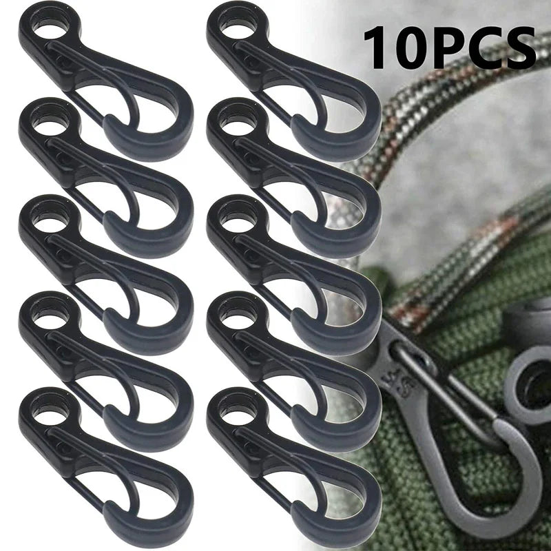 10Pcs/lot Mini Carabiner  Gear Hooks Key Chain Camping EDC Survival Climbing SF Spring Backpack Clasps Keychain