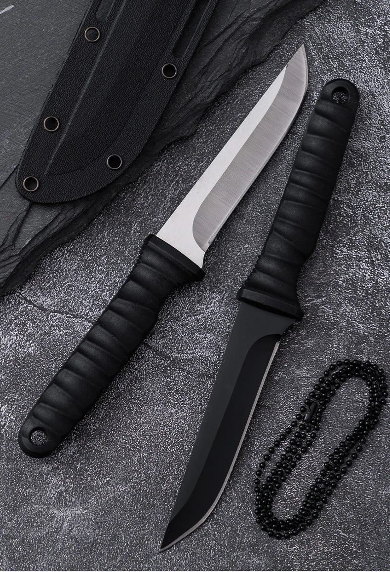 Outdoor pocket knife camping knife camping barbecue small straight knife k sheath survival knife carry portable fruit knife