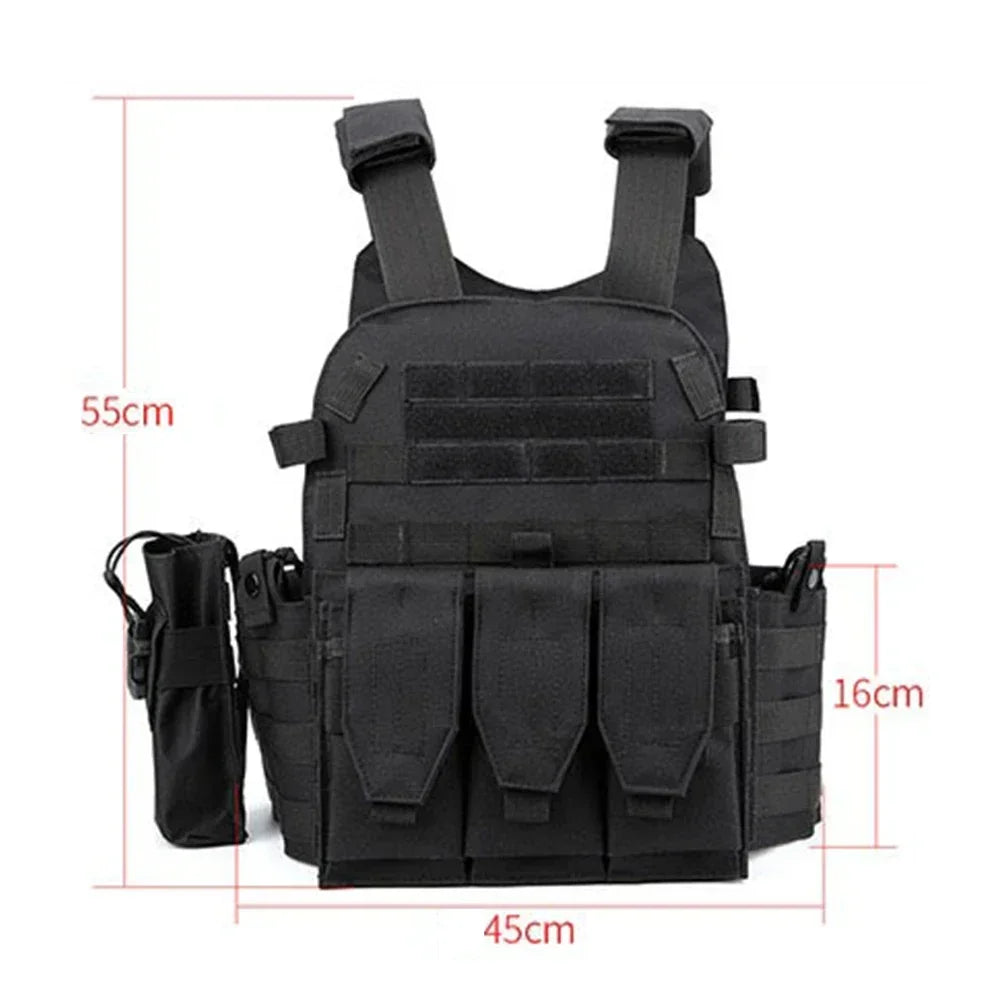 Plate Carrier Tactical Vest Hunting Plate Carrier With Pouch Molle Vest