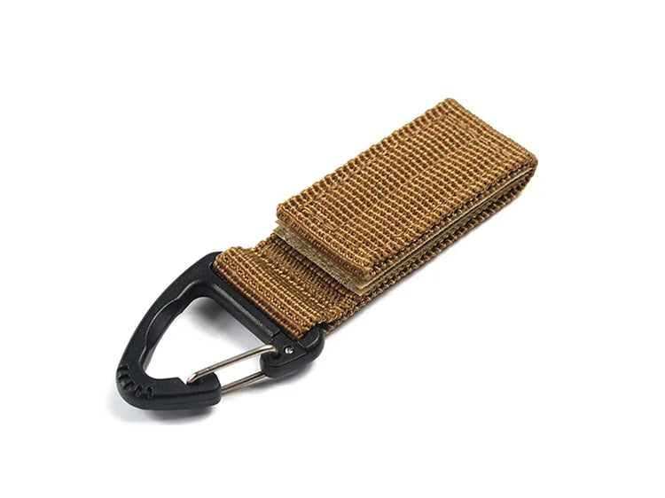 Outdoor Tactical Nylon Webbing Backpack Hanging Buckle Keychain Gadgets Snap Olecranon Hook  Multifunction Tool Molle Belt Gear