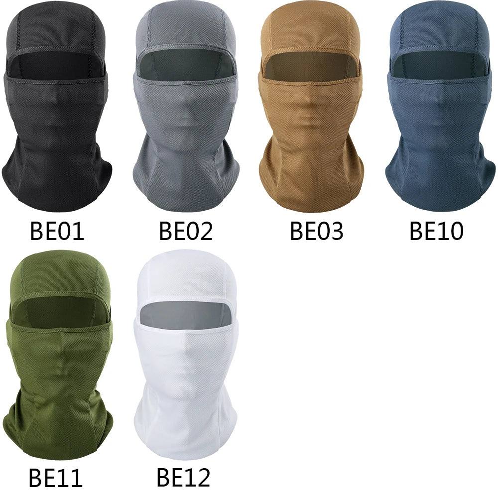 Breathable Balaclava Full Face Mask Summer Outdoor Tactical Hood Cap Hunting Fishing Beanies Helmet Liner Windproof Head Cover