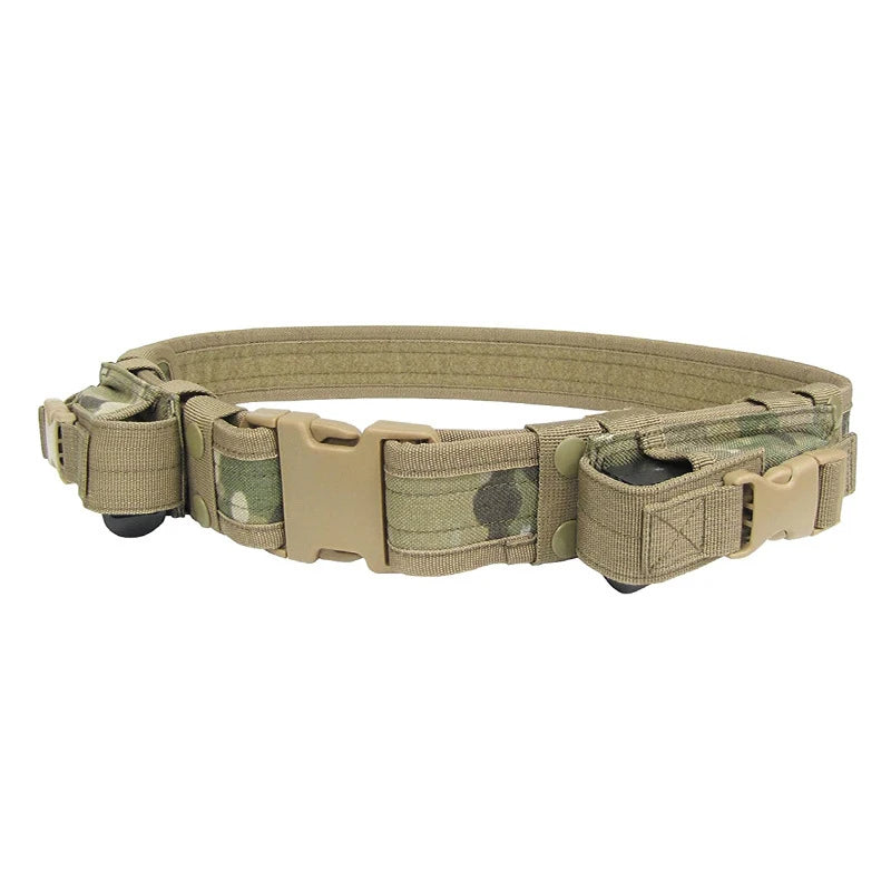 Hunting Equipment System Tactical Men Belt Waist Support Security Combat Duty Utility Belt with Magazine Pouches