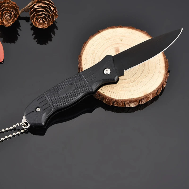 Outdoor stainless steel small knife camping survival folding knife high hardness portable key knife multifunctional knife