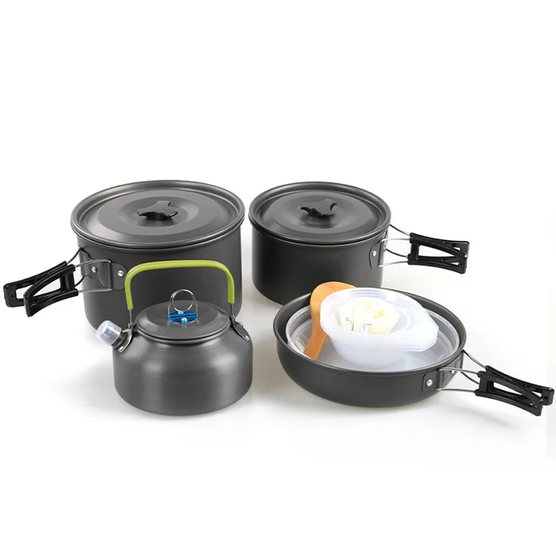 Alloy Camping Cooking Pot Pan Set 3-4 Person DS500 DS508 Cooking Pot Set