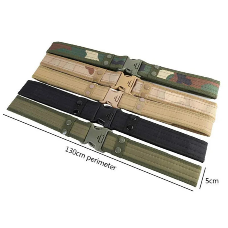 Outdoor Durable Camouflage Tactical Belt For Hunting, Climbing, Hiking, Camping, Cycling Police Security Duty Utility Belt