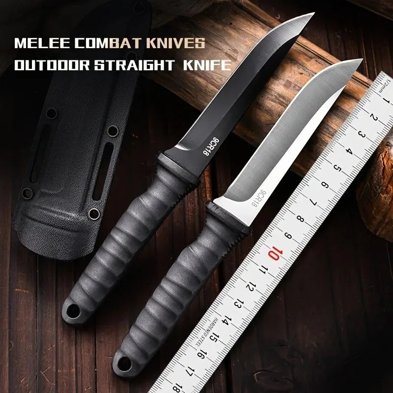 Outdoor pocket knife camping knife camping barbecue small straight knife k sheath survival knife carry portable fruit knife