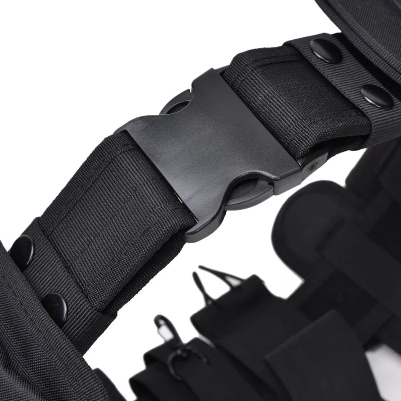 10In1 Tactical Security Duty Belts Multifunctional Gun Holster Flashlight Pouch Sets Utility Kit Belt Police Duty Belt