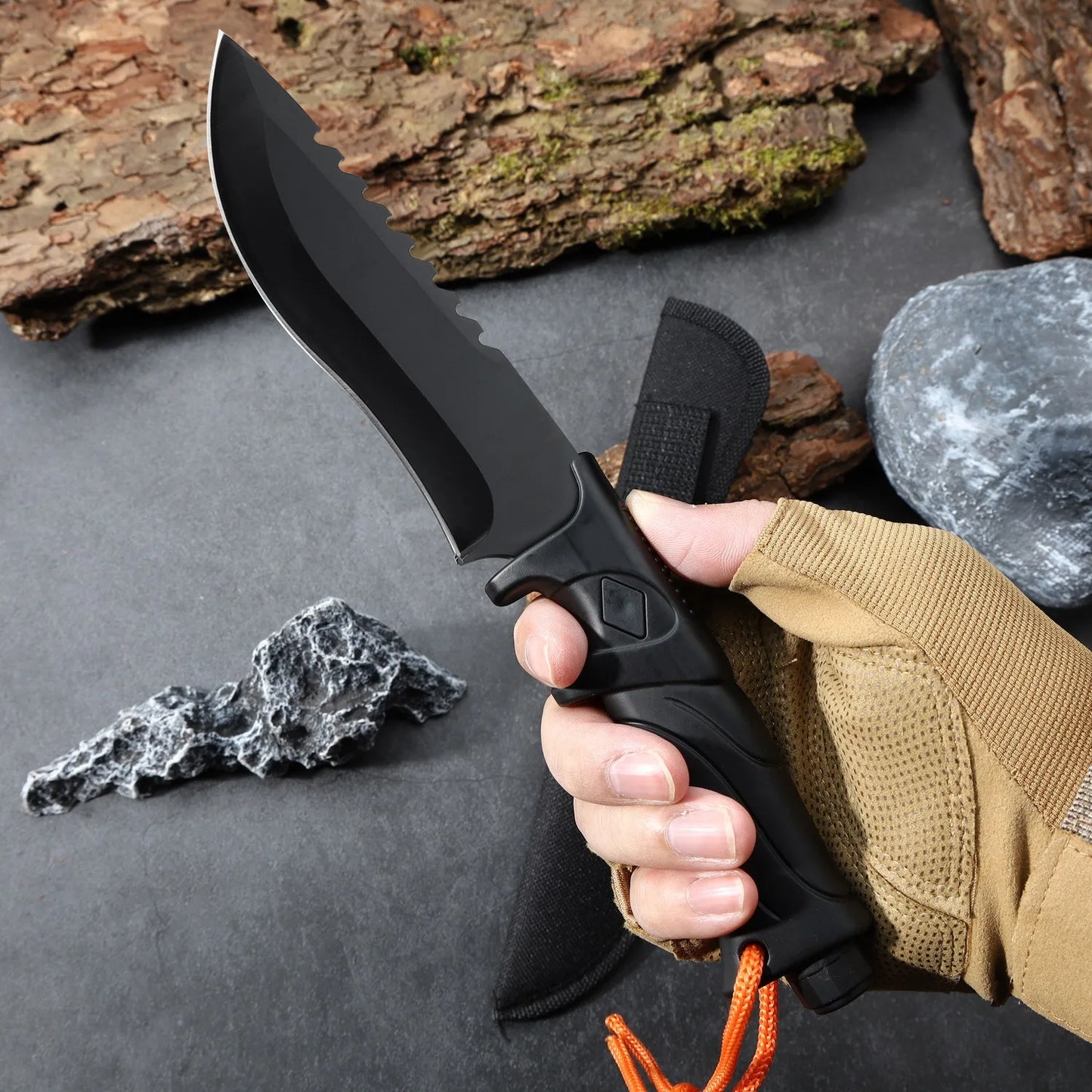 Outdoor Knife Straight Knife Defense Carry Mini Knife Field Portable Meat Eater Knife Camping Fishing Sharp Fruit Knife