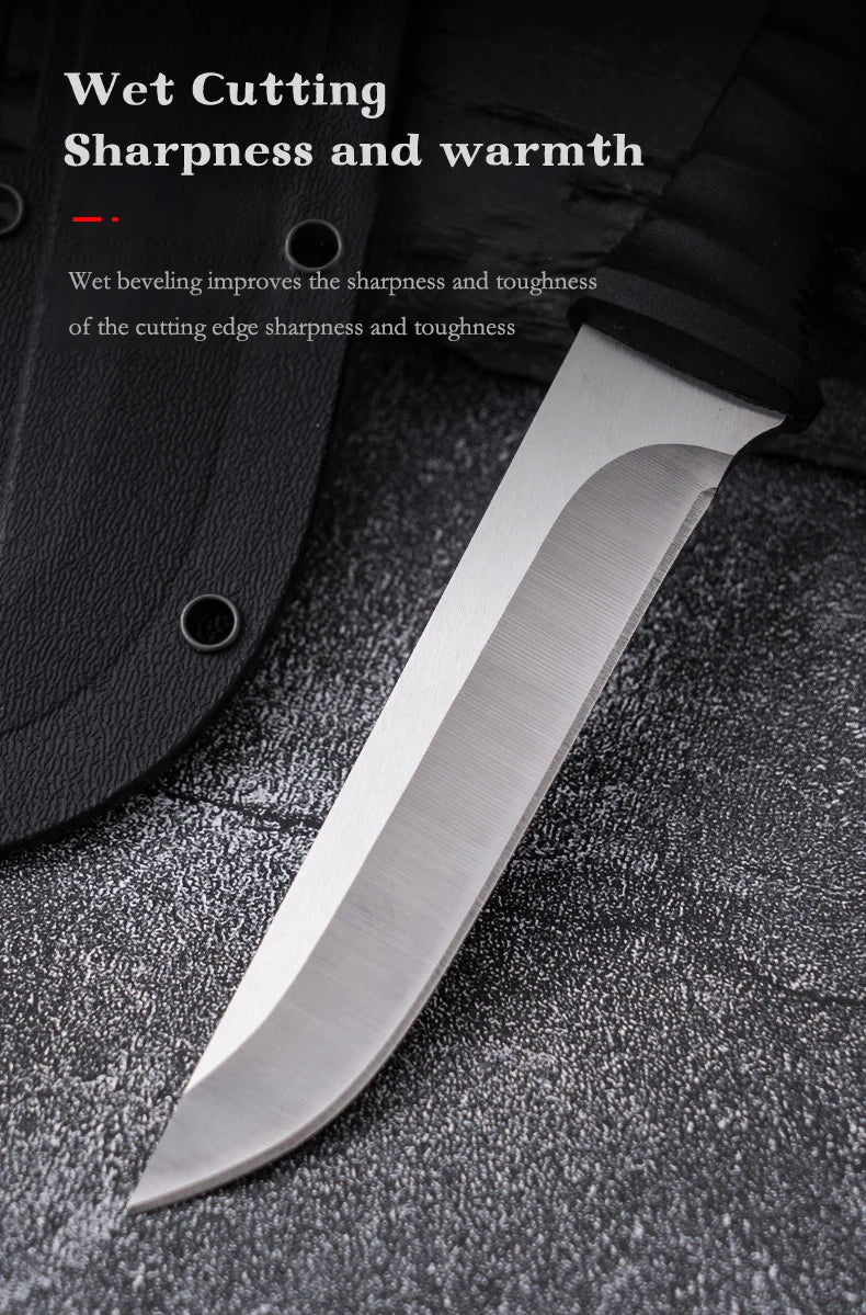 Outdoor pocket knife camping knife camping barbecue small straight knife k sheath survival knife carry portable fruit knife