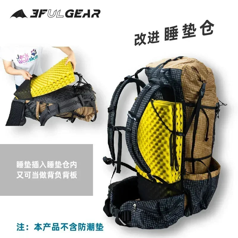 3F UL GEAR Qi Dian Pro Hiking Backpack ultralight Camping Pack Travel Backpacking Trekking Rucksacks 46+10L