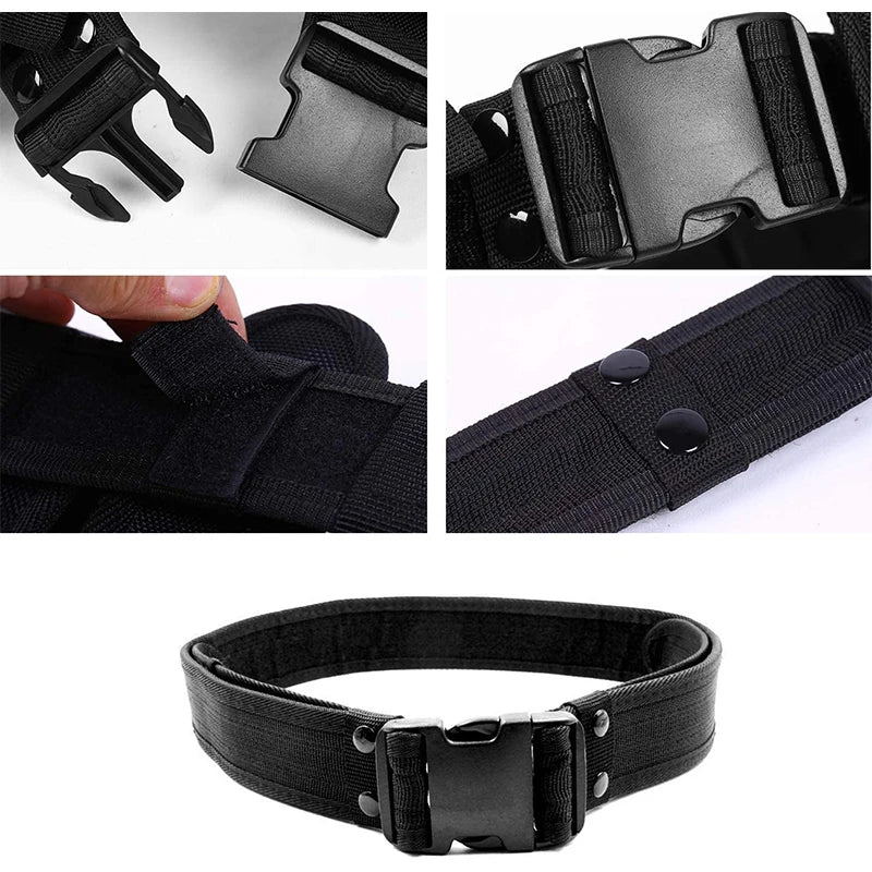 10In1 Tactical Security Duty Belts Multifunctional Gun Holster Flashlight Pouch Sets Utility Kit Belt Police Duty Belt