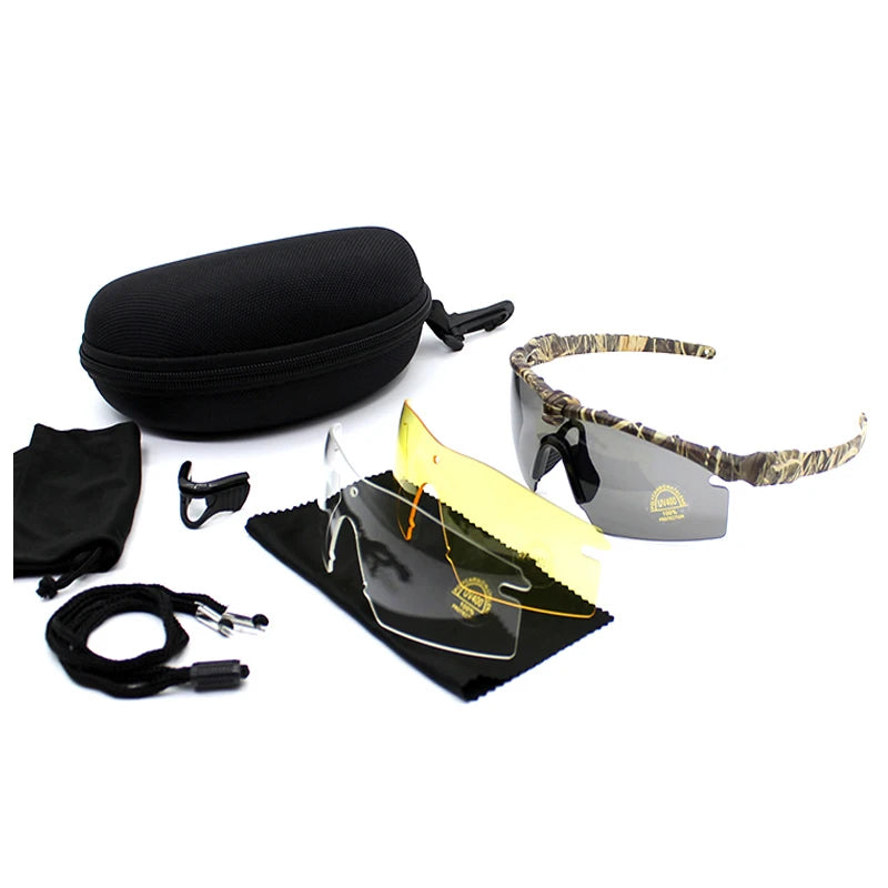 Outdoor UV400 sports sunglasses military tactical glasses military hunting polarized goggles air gun shooting goggles