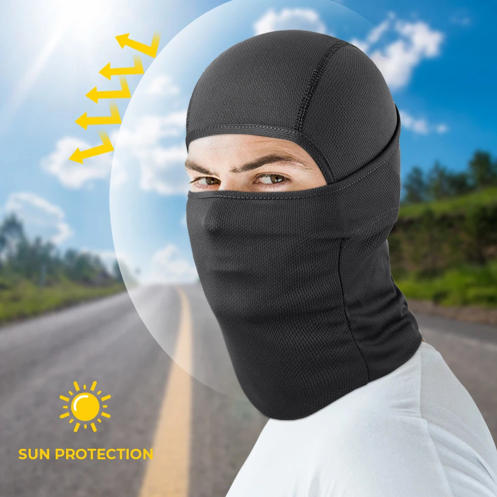 Breathable Balaclava Full Face Mask Summer Outdoor Tactical Hood Cap Hunting Fishing Beanies Helmet Liner Windproof Head Cover