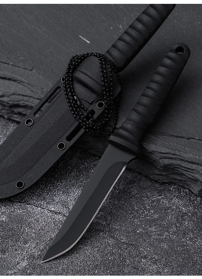 Outdoor pocket knife camping knife camping barbecue small straight knife k sheath survival knife carry portable fruit knife