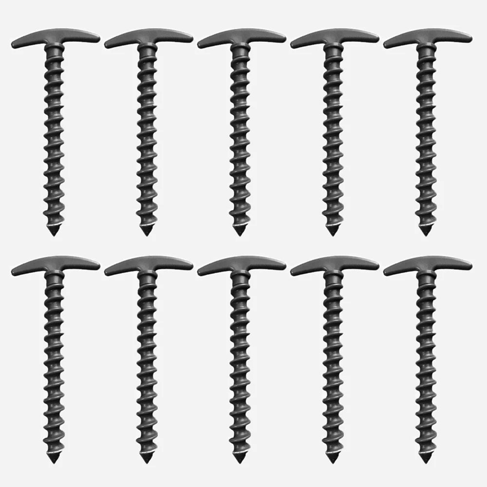 10Pcs/lot Outdoor Camping Tent Pegs Ground Nails Screw Anchor Stakes Pegs Hiking Tent Stakes Garden Ground Nail Pins Accessories