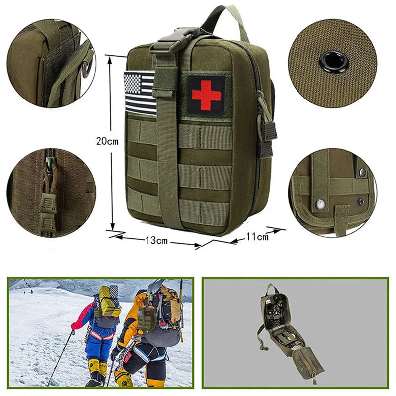 Survival First Aid Kit Molle Pouch Outdoor Gear Emergency Kits Trauma Bag Voor Camping Jacht Ramp Avonturen Survival Kit