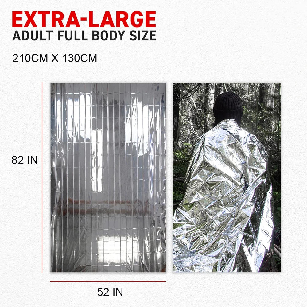 Survival Emergency Mylar Thermal Blanket Foil Space Blanket for NASA Body Warmer Outdoor First Aid Camping Gear Hiking Travel