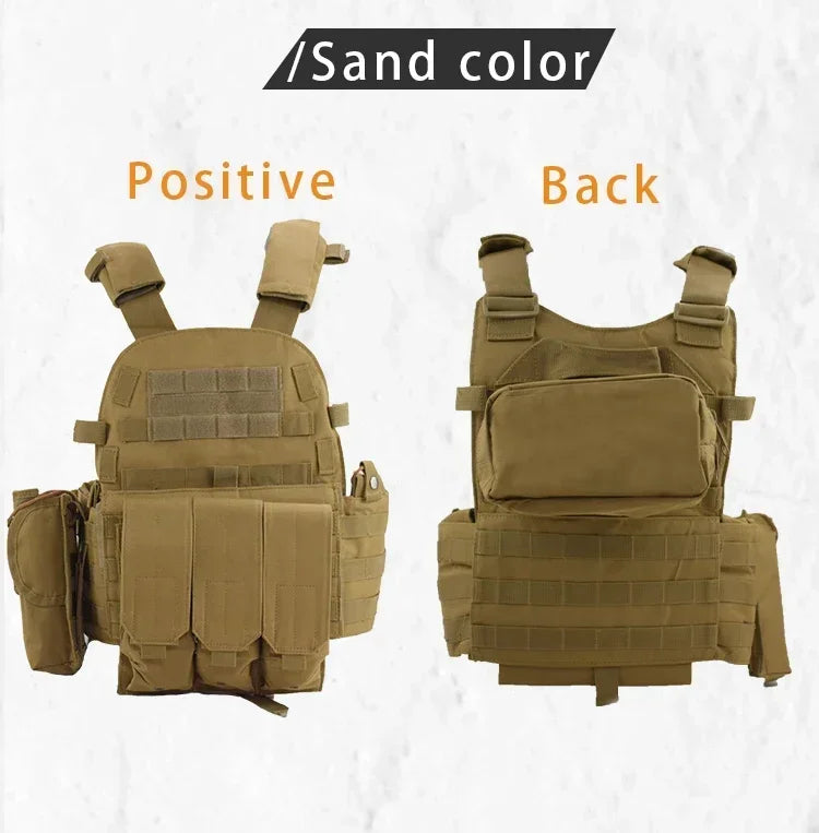 Plate Carrier Tactical Vest Hunting Plate Carrier With Pouch Molle Vest