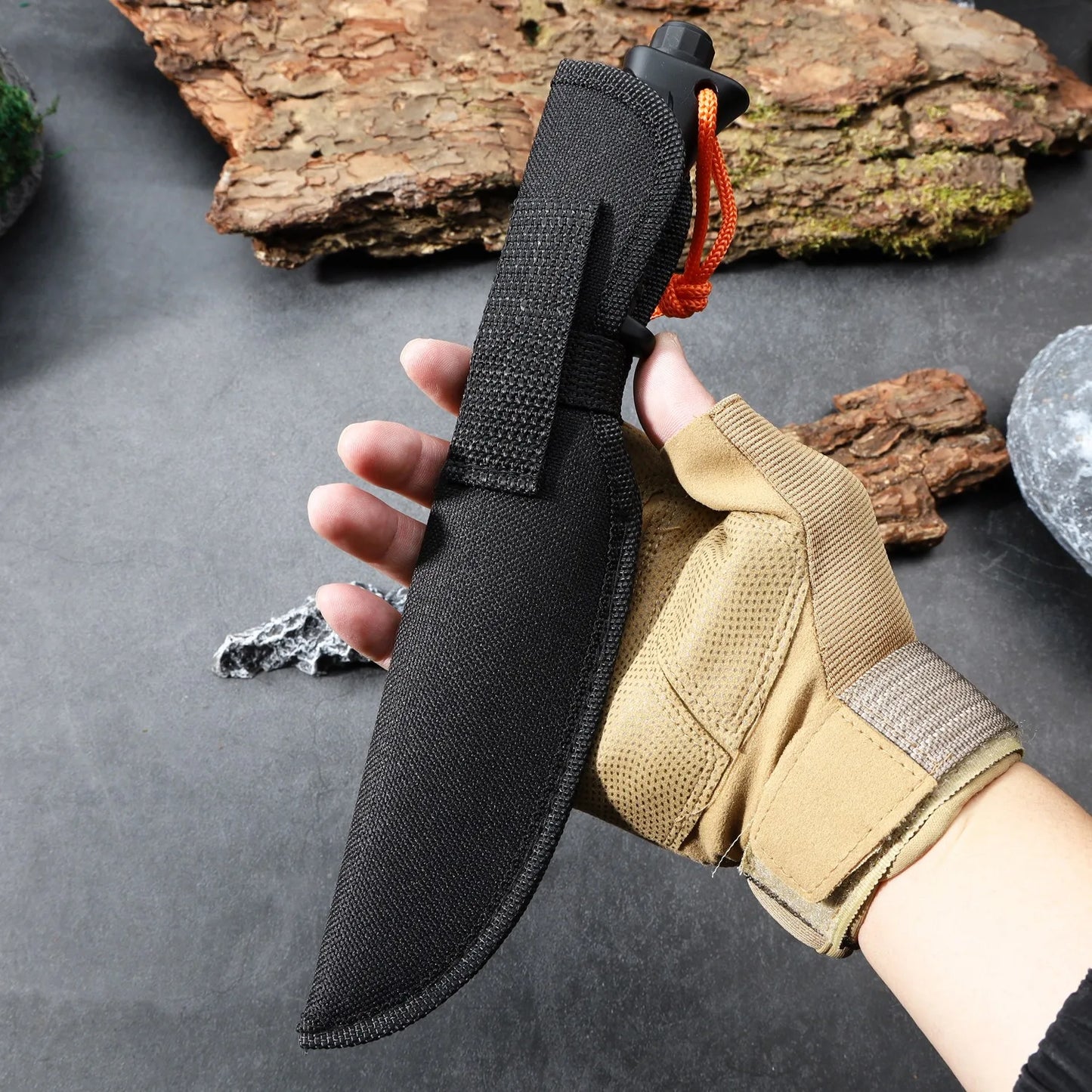 Outdoor Knife Straight Knife Defense Carry Mini Knife Field Portable Meat Eater Knife Camping Fishing Sharp Fruit Knife