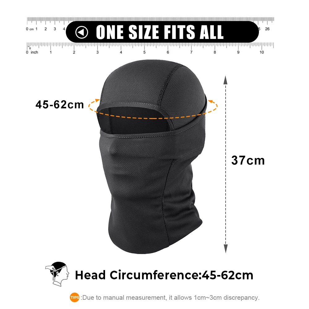 Breathable Balaclava Full Face Mask Summer Outdoor Tactical Hood Cap Hunting Fishing Beanies Helmet Liner Windproof Head Cover