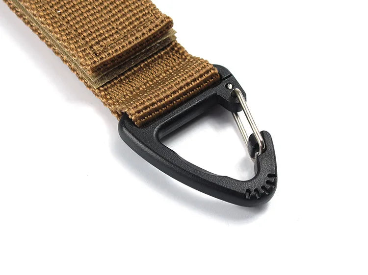 Outdoor Tactical Nylon Webbing Backpack Hanging Buckle Keychain Gadgets Snap Olecranon Hook  Multifunction Tool Molle Belt Gear