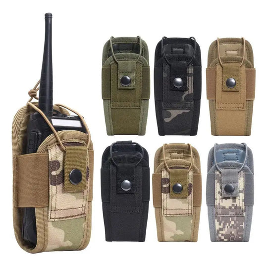 Camouflage Walkie Talkie Bag Radio Holder Case Belt Pouch Molle Radio Holster Pouch Heavy Duty Radios Pouch Bag